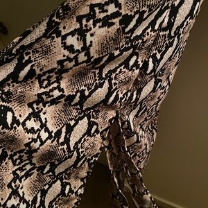 Snakeskin print knee length dress